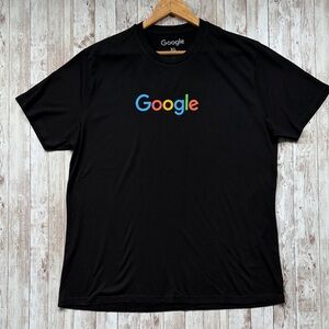 New Google Logo T-Shirt Black sz XL Soft Cotton Modal Comfy Tech Classic